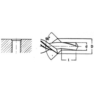 8538G - PUNTE CORTE COMBINATE PER FORI DA FILETTARE A 90° ROTAZIONE DESTRA - Orig. Hartner